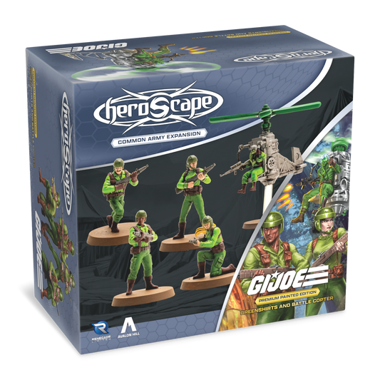 HEROSCAPE GI JOE: GREENSHIRTS & BATTLE COPTER PREMIUM PAINTED EDITION