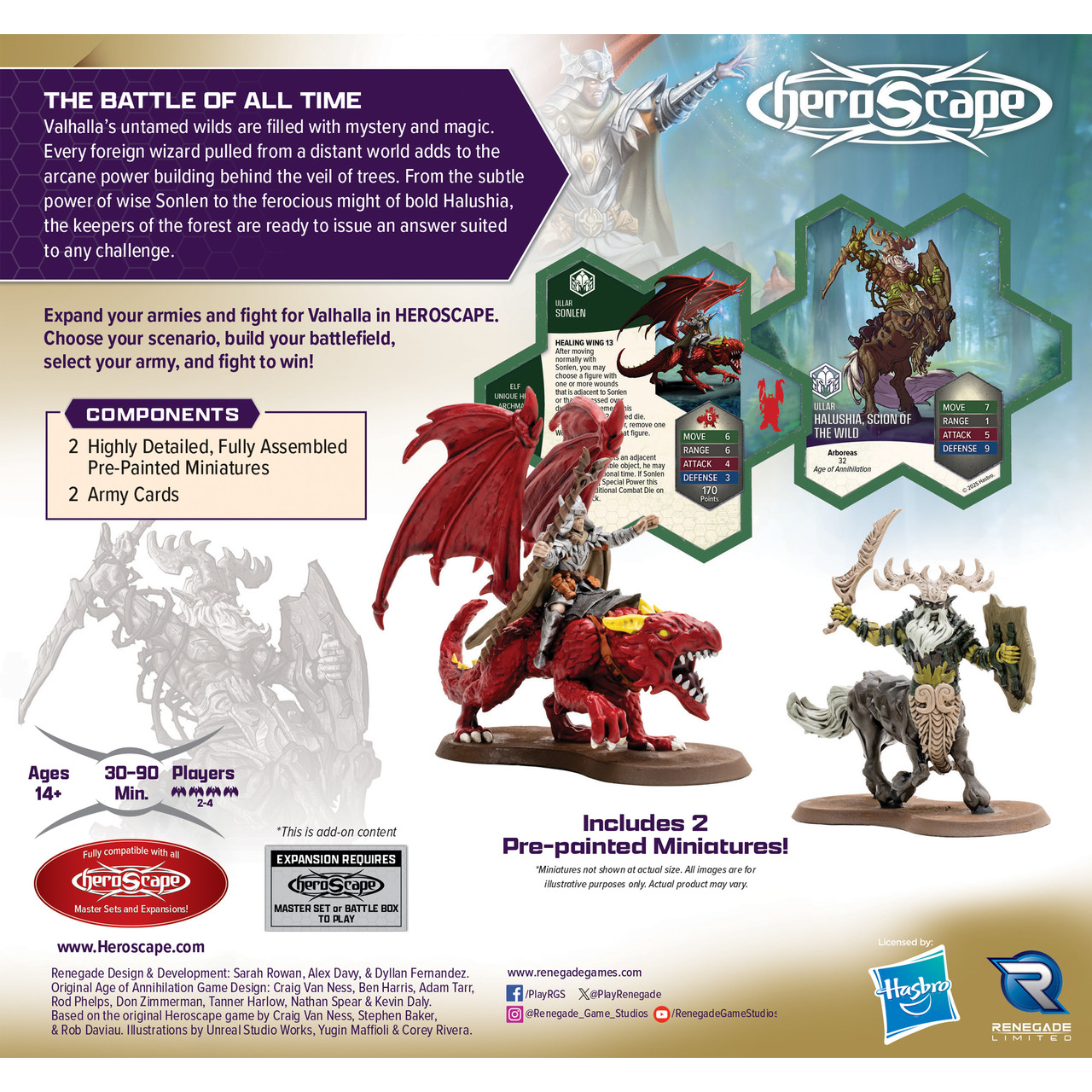HEROSCAPE RISING TIDE - SONLEN & HALUSHIA, SCION OF THE WILD PREMIUM PAINTED EDITION