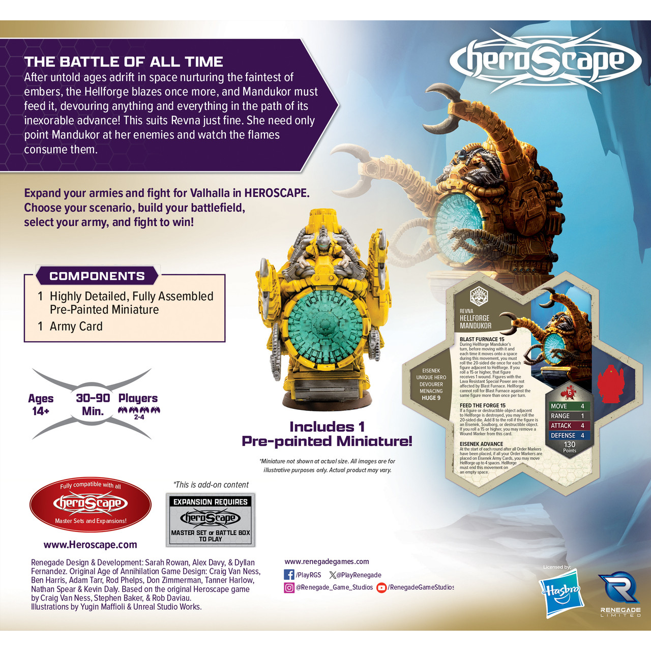 HEROSCAPE RISING TIDE - HELLFORGE MANDUKOR PREMIUM PAINTED EDITION