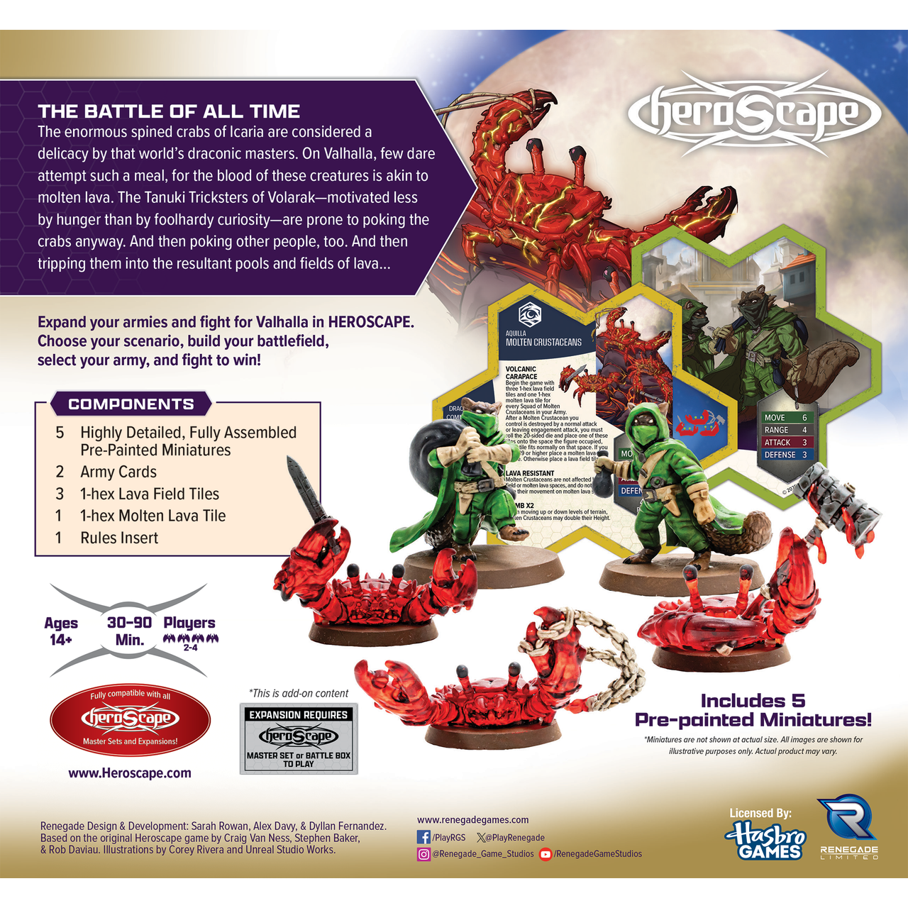 HEROSCAPE BOILING TENSION - MOLTEN CRUSTACEANS AND TANUKI TRICKSTERS PREMIUM PAINTED EDITION