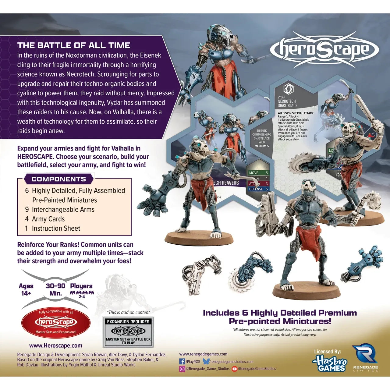 HEROSCAPE THORMUN'S THUNDER PREMIUM PAINTED EDITION UPGRADED NECROTECH REAVERS