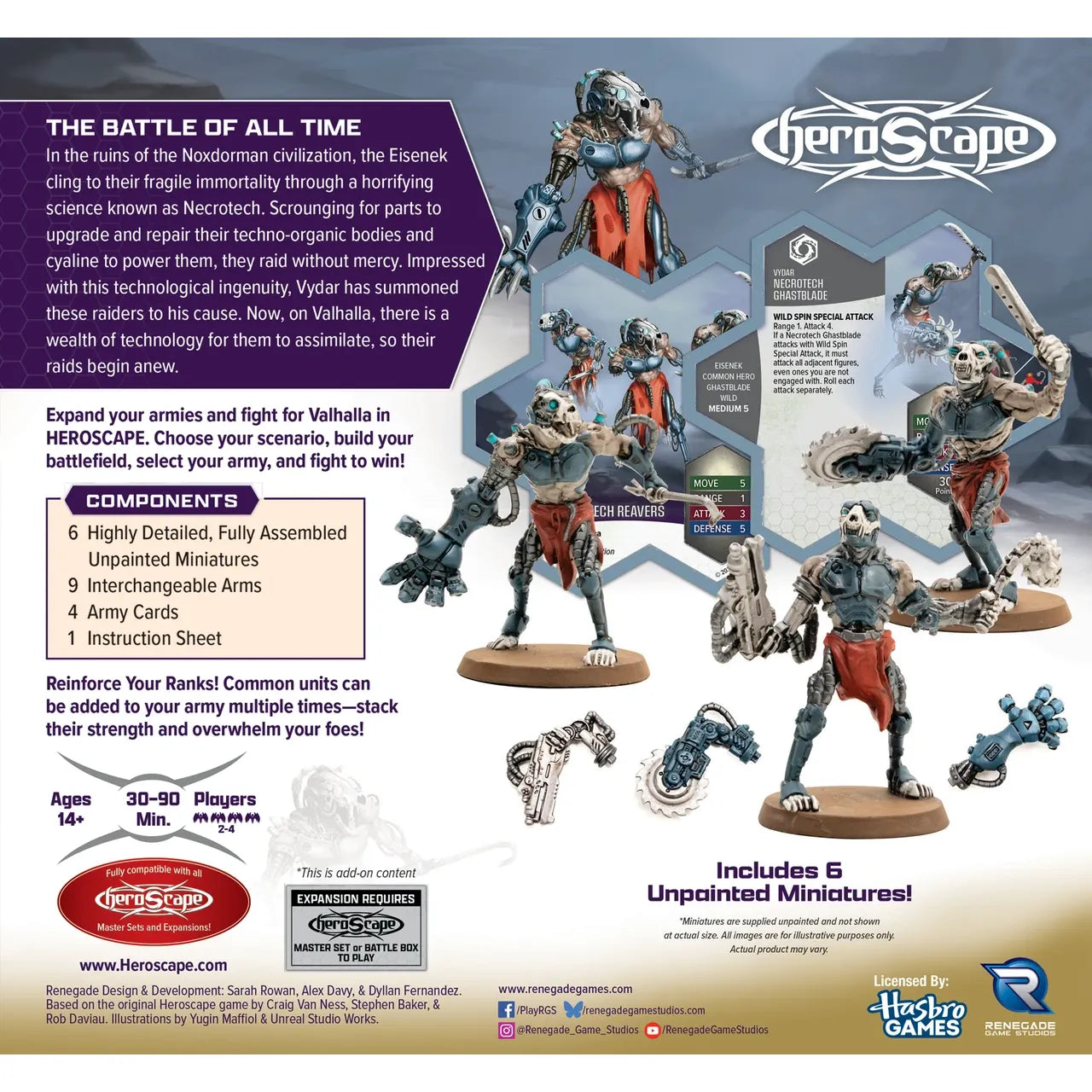 HEROSCAPE THORMUN'S THUNDER UPGRADED NECROTECH REAVERS