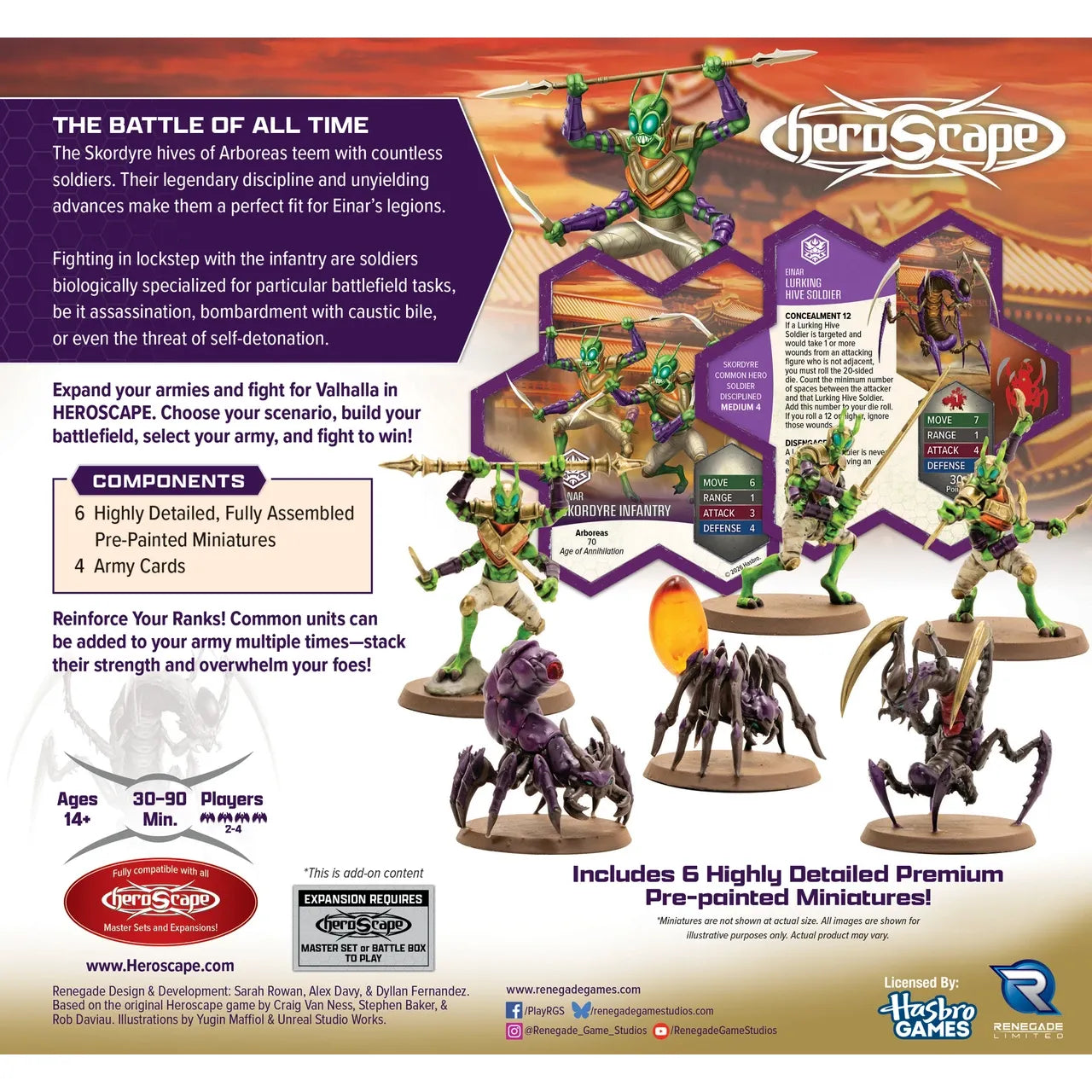 HEROSCAPE THORMUN'S THUNDER PREMIUM PAINTED EDITION SKORDYRE SOLDIERS