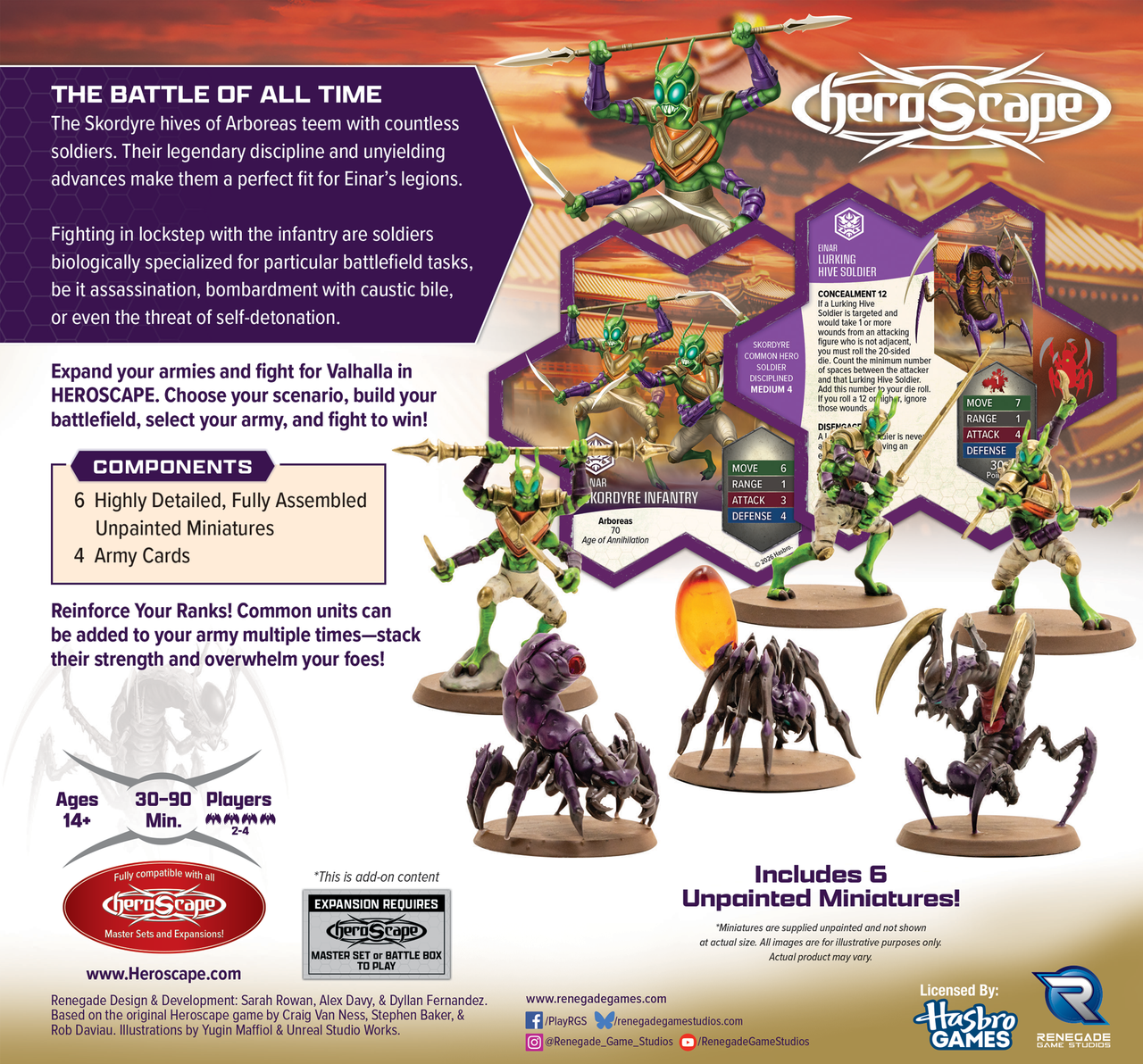 HEROSCAPE THORMUN'S THUNDER SKORDYRE SOLDIERS