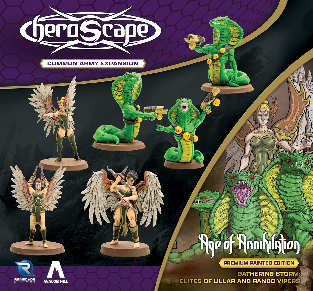 HEROSCAPE GATHERING STORM PREMIUM PAINTED EDITION ELITES OF ULLAR & RANOC VIPERS