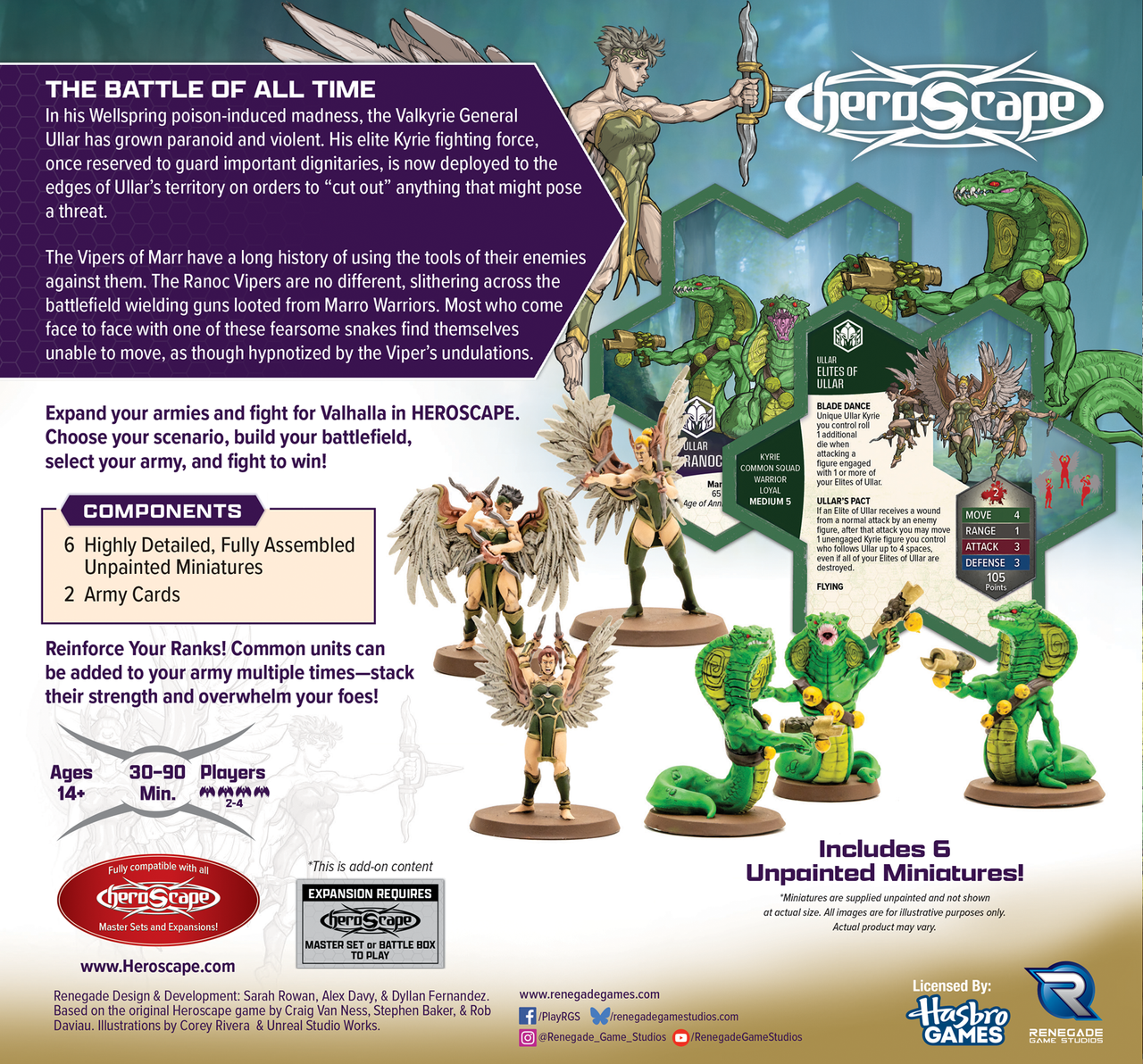 HEROSCAPE GATHERING STORM ELITES OF ULLAR & RANOC VIPERS