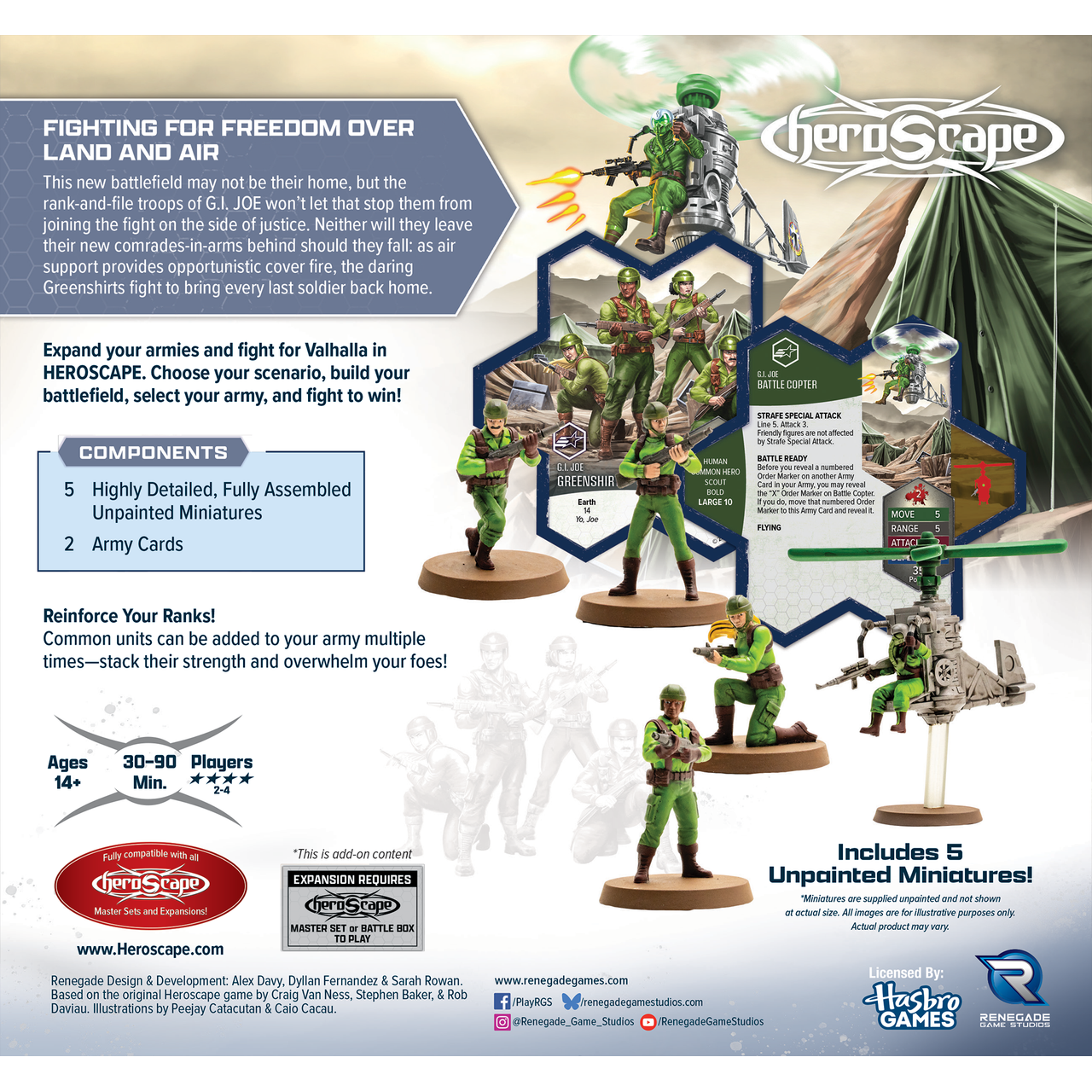HEROSCAPE GI JOE: GREENSHIRTS & BATTLE COPTER