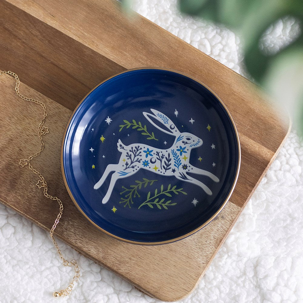 LEAPING HARE TRINKET DISH