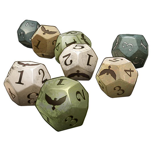 LEGEND IN THE MIST RPG RIVER PEBBLE DICE (8)