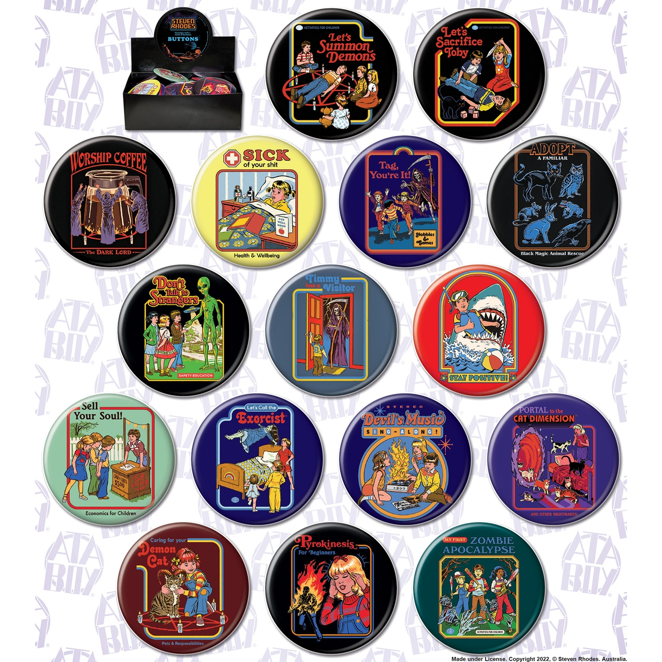 STEVEN RHODES CLASSIC 3 INCH BUTTON