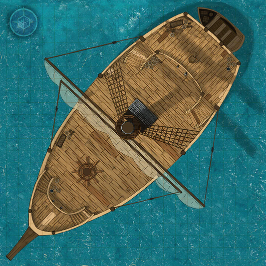 BATTLECLOTH MAP: SAILING BOAT