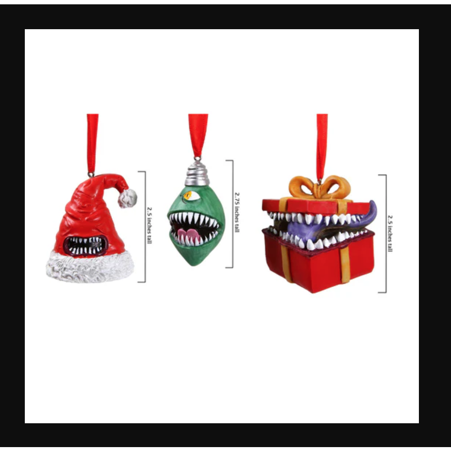 MONSTROUS MIMICS HOLIDAY ORNAMENTS