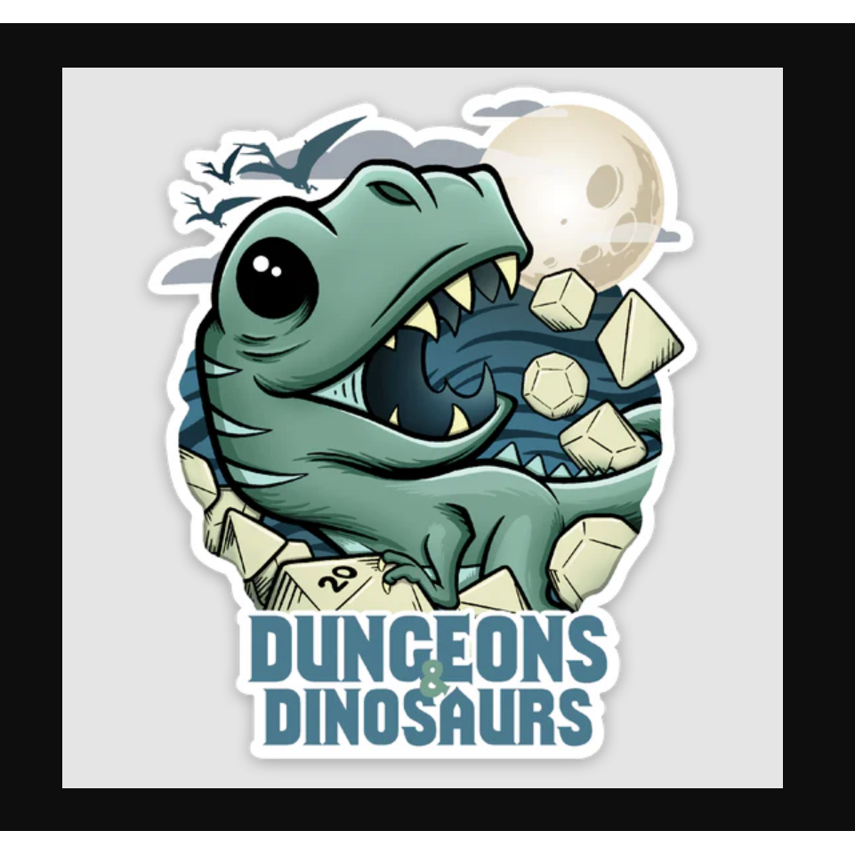 DUNGEONS & DINOSAURS VINYL STICKER