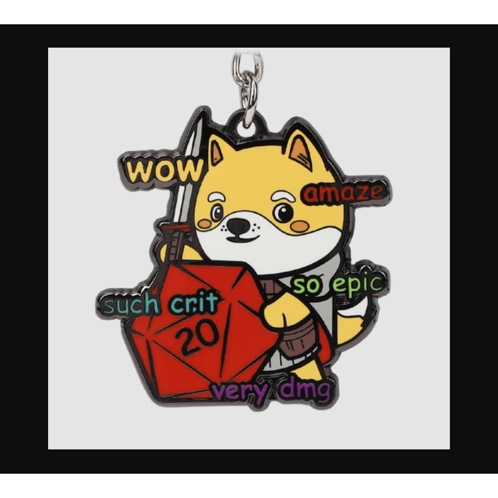 WOW! MUCH CRIT KEYCHAIN