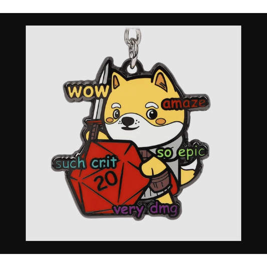 WOW! MUCH CRIT KEYCHAIN
