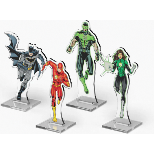 DC DECKBUILDING 2D STANDEES: PACK 1  BATMAN, THE FLASH, SIMON BAZ, JESSICA CRUZ