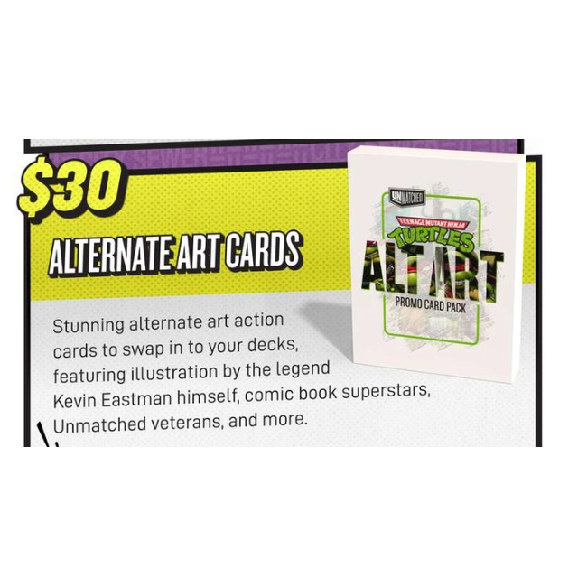 UNMATCHED TEENAGE MUTANT NINJA TURTLES ALTERNATE ART CARDS