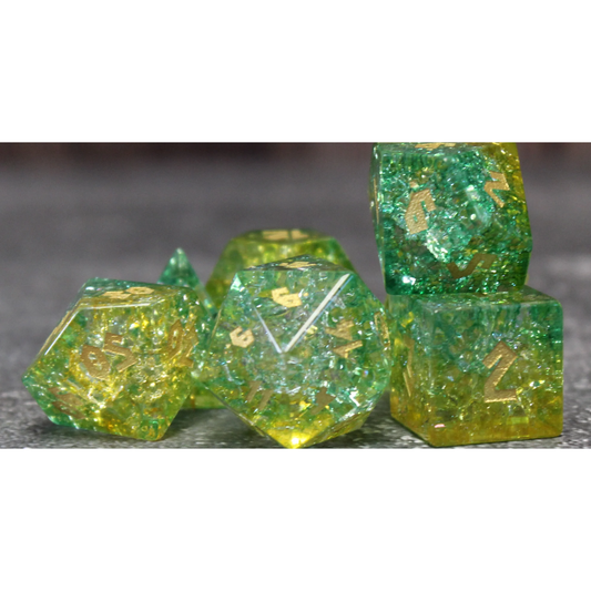 FROST BOUND ACID SPLASH GLASS DICE SET
