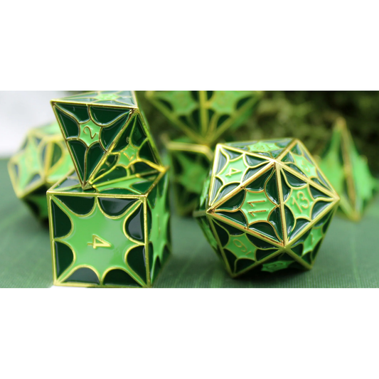 METAL DRAGONSCALE GREEN DICE SET