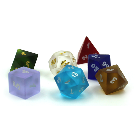 MULTI-COLOR SEA GLASS DICE SET