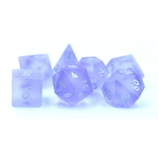 ROYAL FORTUNE PURPLE SEA GLASS DICE SET