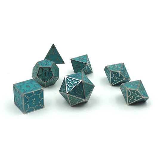 METAL DRAGONSCALE FAERIE DICE SET