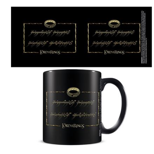 LORD OF THE RINGS ONE RING SCRIPT MUG