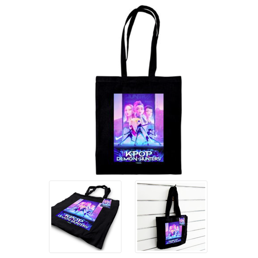 K-POP DEMON HUNTERS CLOTH TOTE BAG BLACK