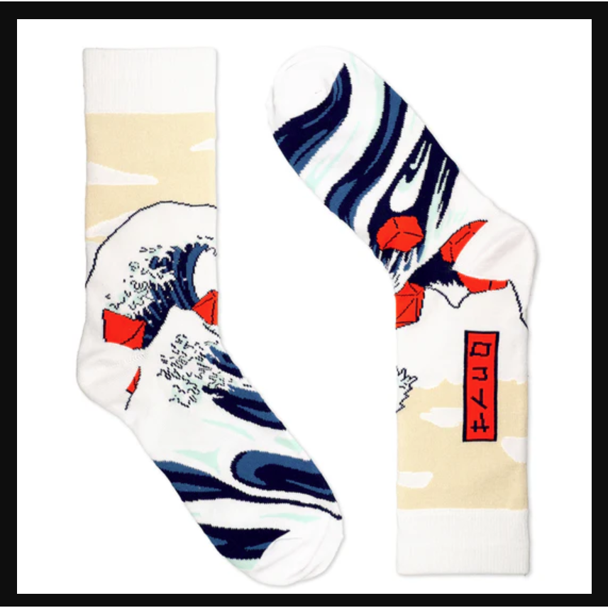 HEROIC FEET WAVE OF DICE SOCKS (SIZE 9-12)