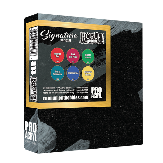 PRO ACRYL SIGNATURE SERIES 6 ROGUE HOBBIES PAINT SET
