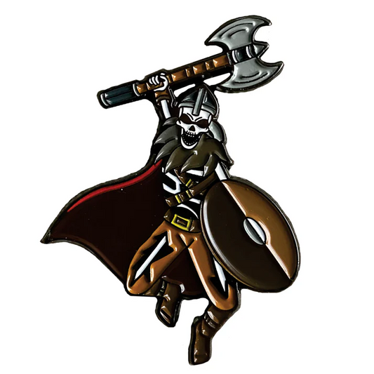 BARBARIAN SKELETON ENAMEL PIN