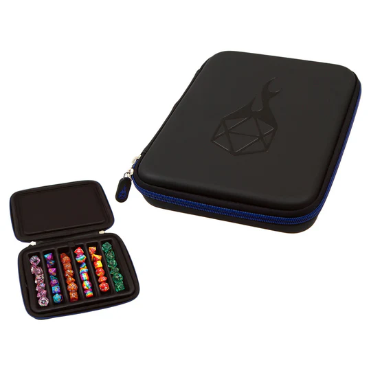 FORGED 6-ROW ZIP-UP DICE BOX W REMOVABLE TRAY