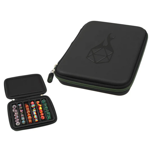 FORGED 6-ROW ZIP-UP DICE BOX W REMOVABLE TRAY