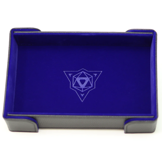 MAGNETIC RECTANGLE DICE TRAY: BLUE VELVET