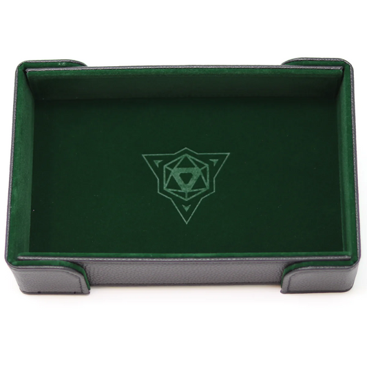 MAGNETIC RECTANGLE DICE TRAY: GREEN VELVET