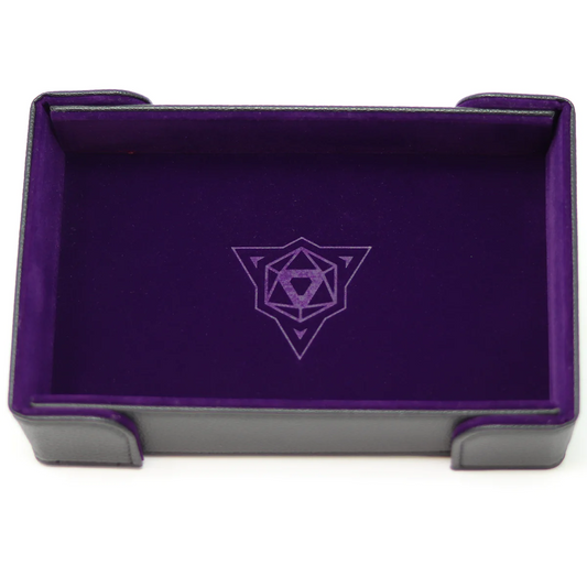 MAGNETIC RECTANGLE DICE TRAY: PURPLE VELVET