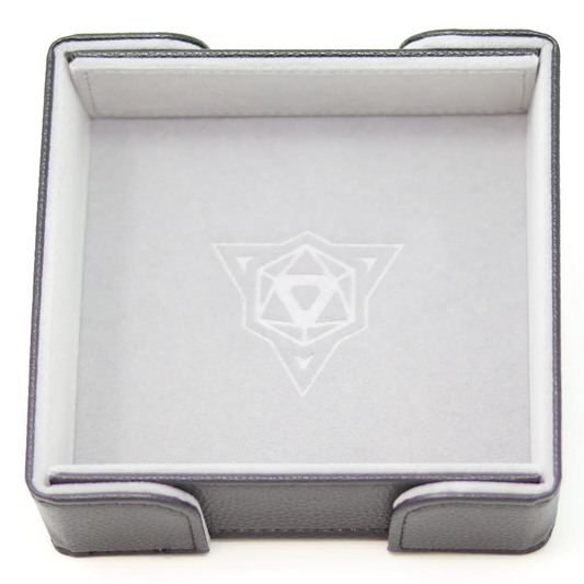 MAGNETIC SQUARE DICE TRAY: GRAY VELVET