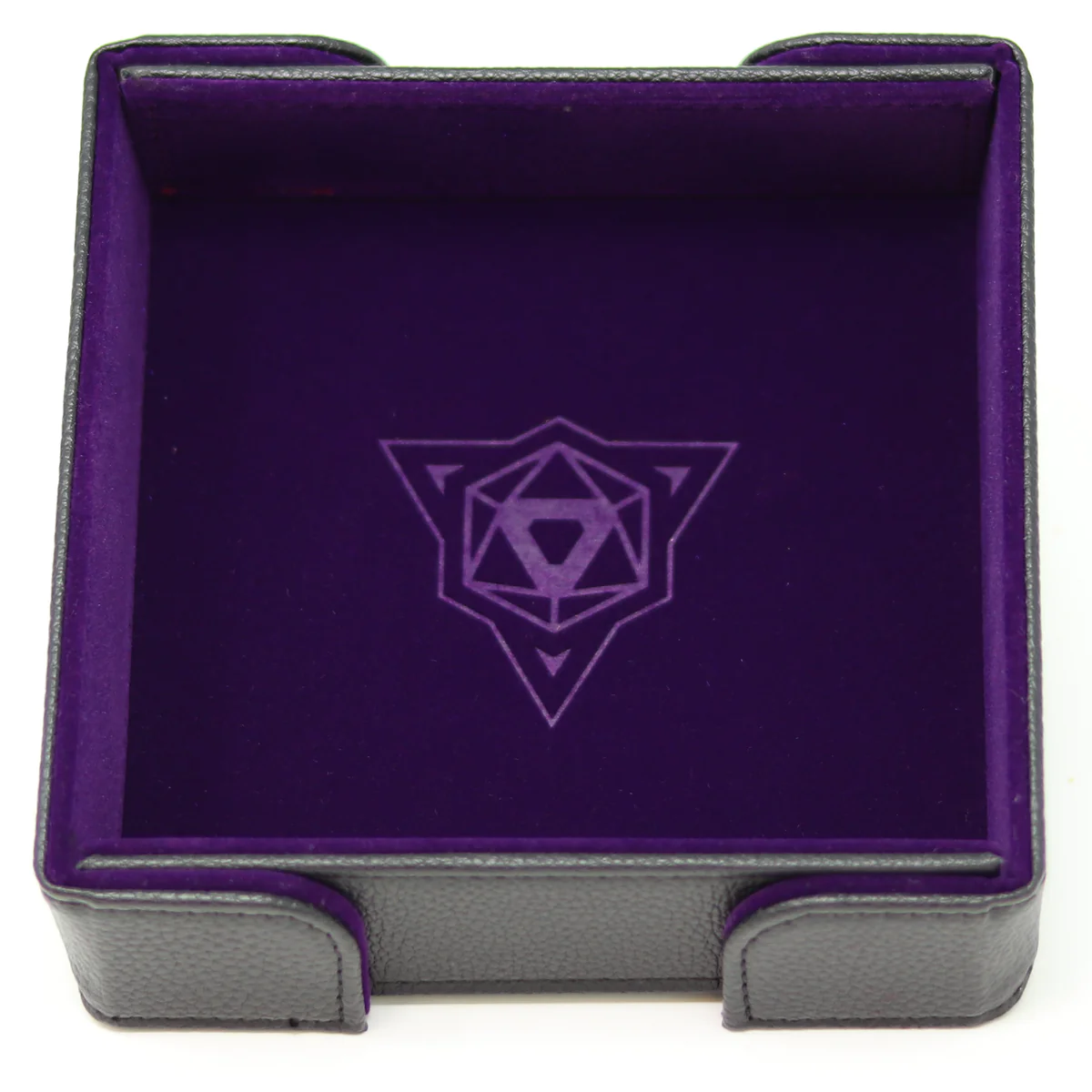 MAGNETIC SQUARE DICE TRAY: PURPLE VELVET