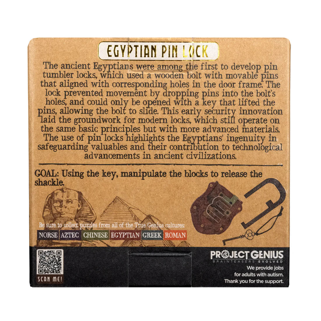 TRUE GENIUS - EGYPTIAN PIN LOCK