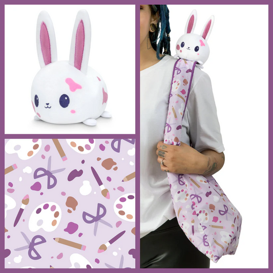 WHITE BUNNY PLUSHIE TOTE BAG