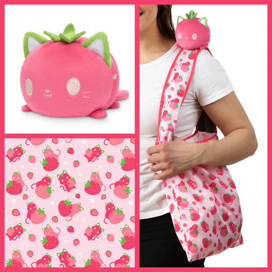 STRAWBERRY CAT PLUSHIE TOTE BAG