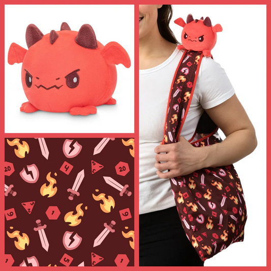 RED DRAGON PLUSHIE TOTE BAG