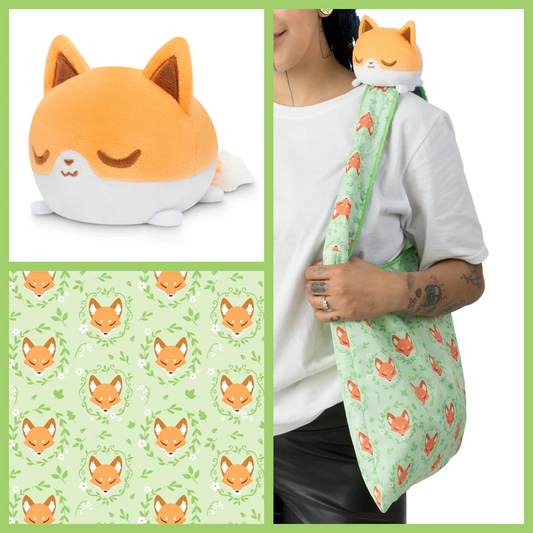ORANGE FOX PLUSHIE TOTE BAG