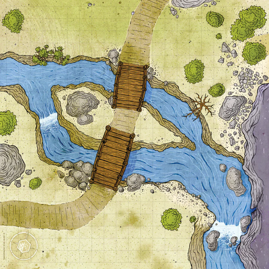 BATTLECLOTH MAP: TWIN BRIDGES