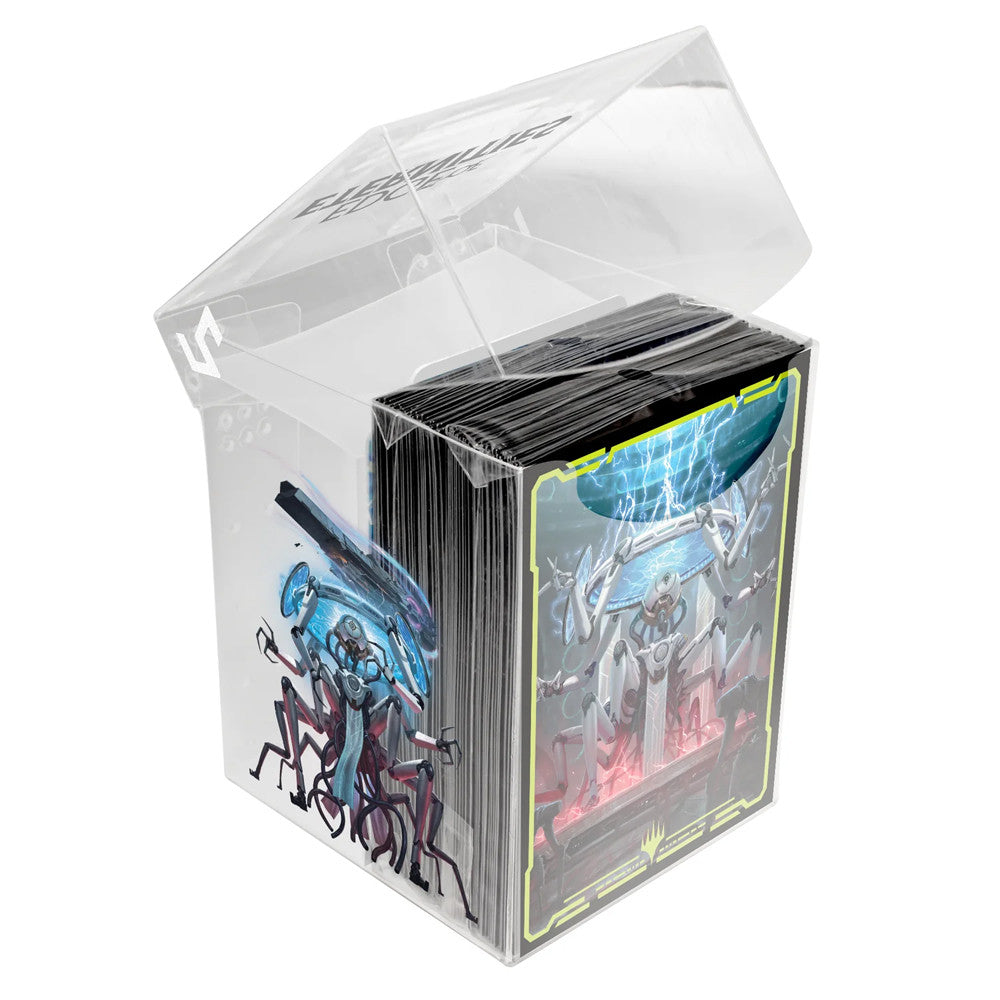 MTG EDGE OF ETERNITIES COUNTER INTELLIGENCE SLEEVES (100) IN CLEAR DECK BOX