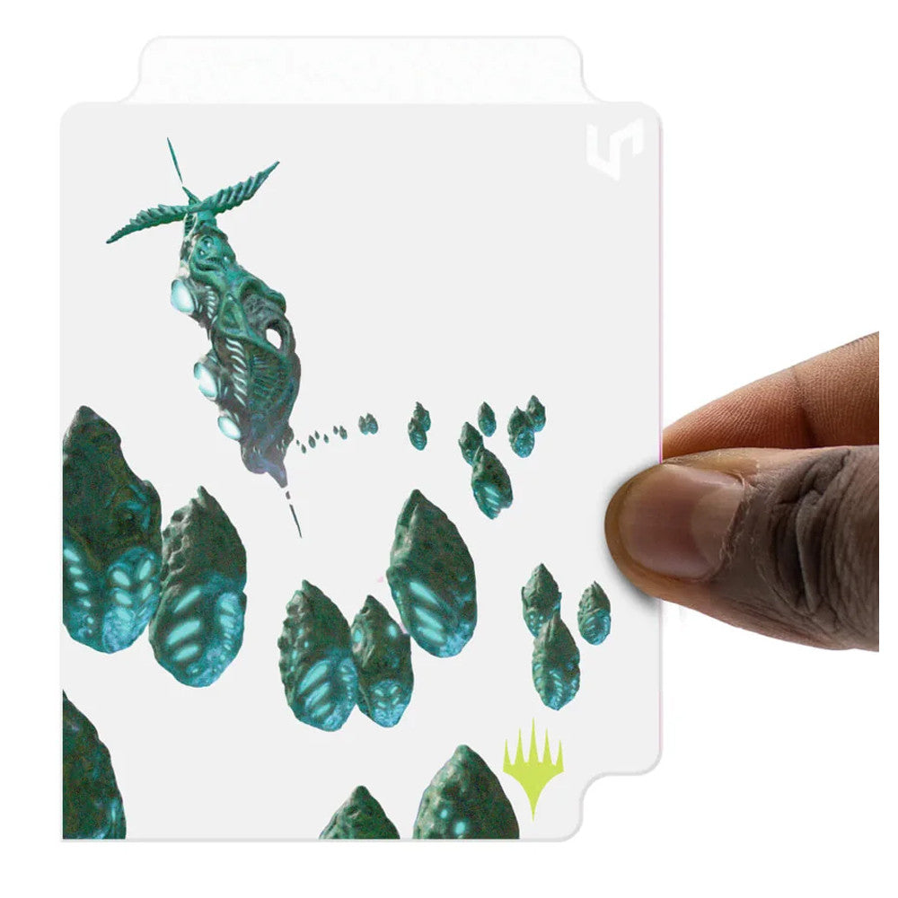 MTG EDGE OF ETERNITIES WORLD SHAPER SLEEVES (100) IN CLEAR DECK BOX