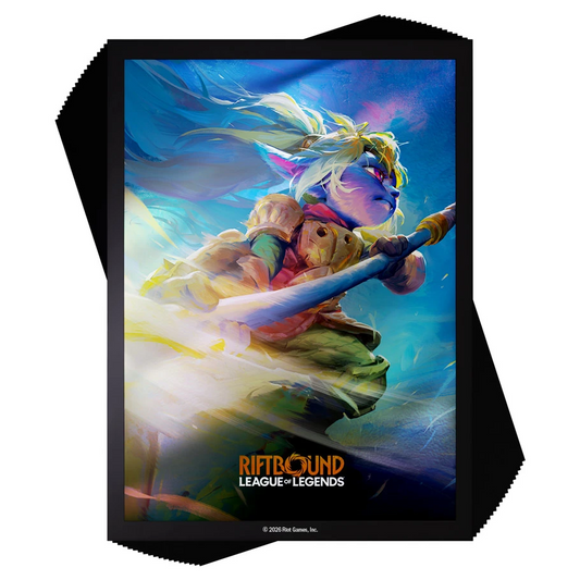 RIFTBOUND UNLEASHED DECK PROTECTOR CARD SLEEVES POPPY, KEEPER OF THE HAMMER