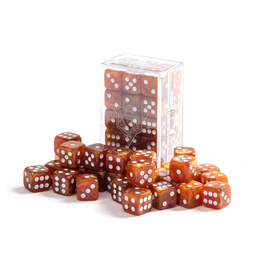 AMBER SHIMMER D6 DICE SET