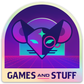 GAMES AND STUFF HOLOGRAPHIC VAPORWAVE STICKER