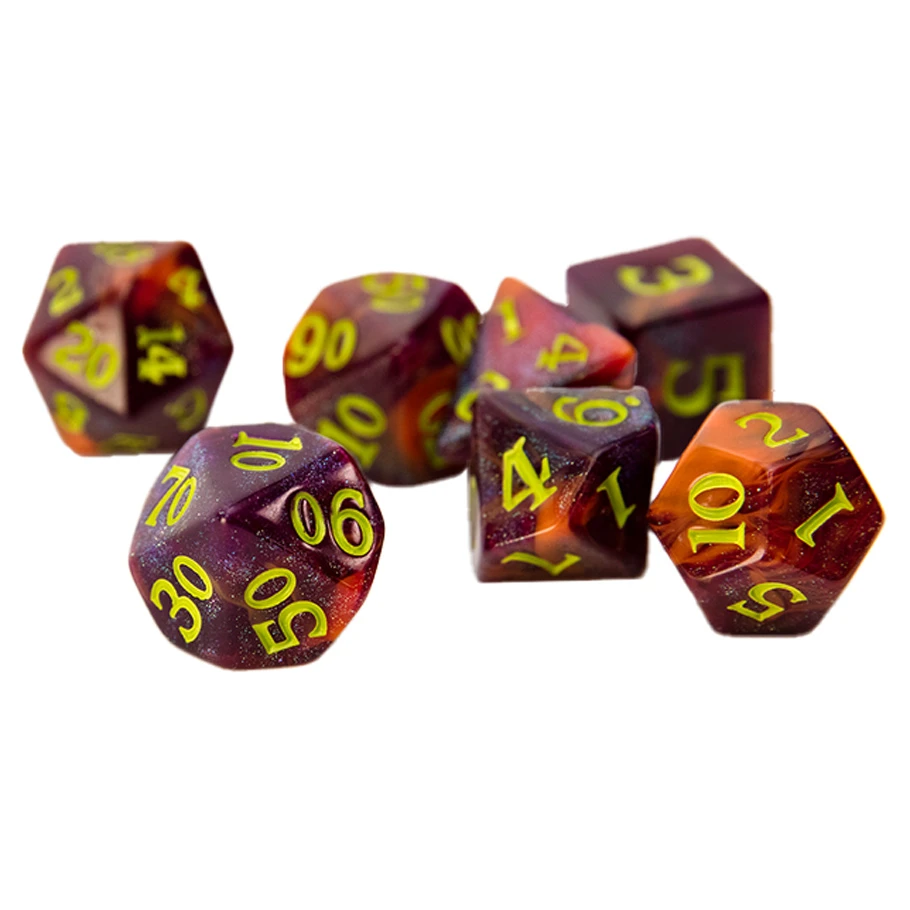 7 SET SCENTED RPG DICE: PUMPKIN KING